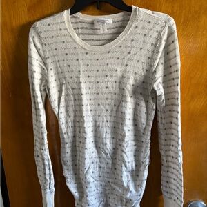 White and Gray Polka Dot Mayernity Sweater